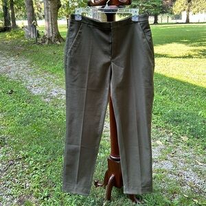 Lululemon Women’s Dress Pants Flat Front Zip Tapered Leg Stretch Olive Sz 8